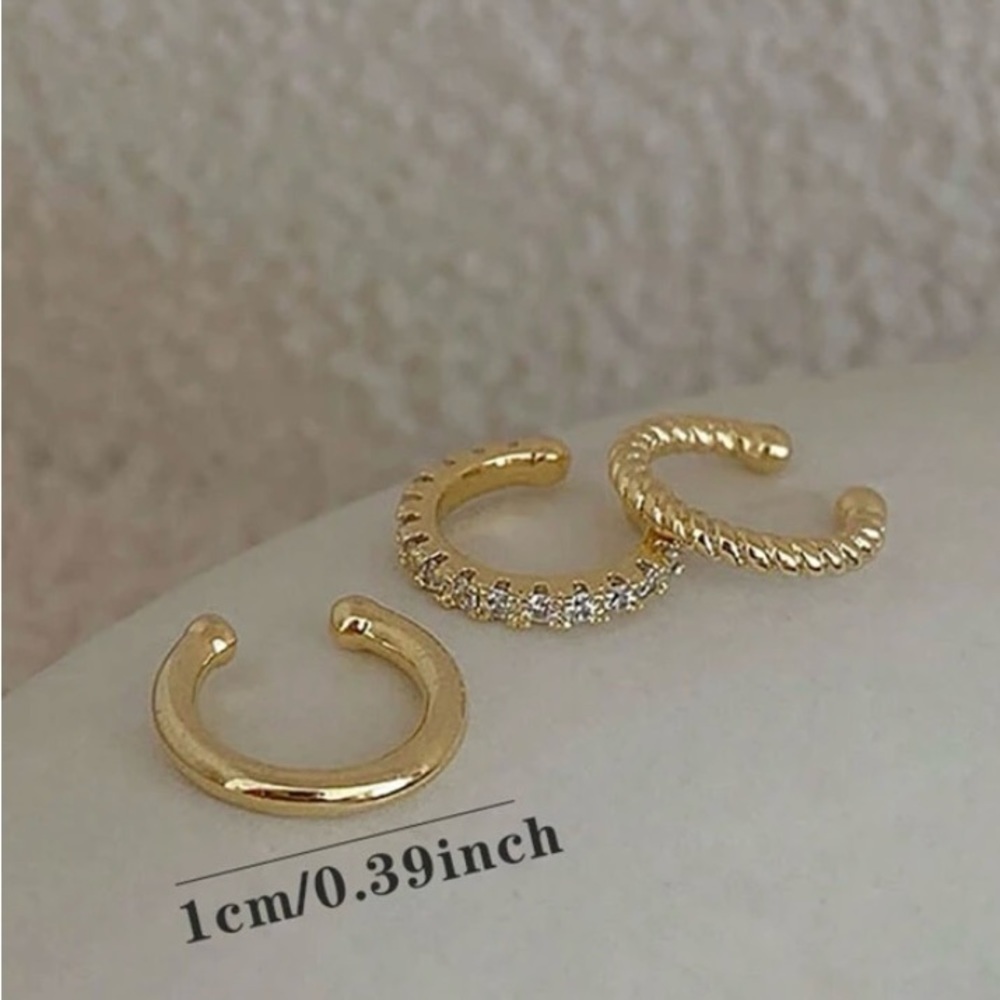 NWT Gold Ear Cuff Set - Picture 2 of 3